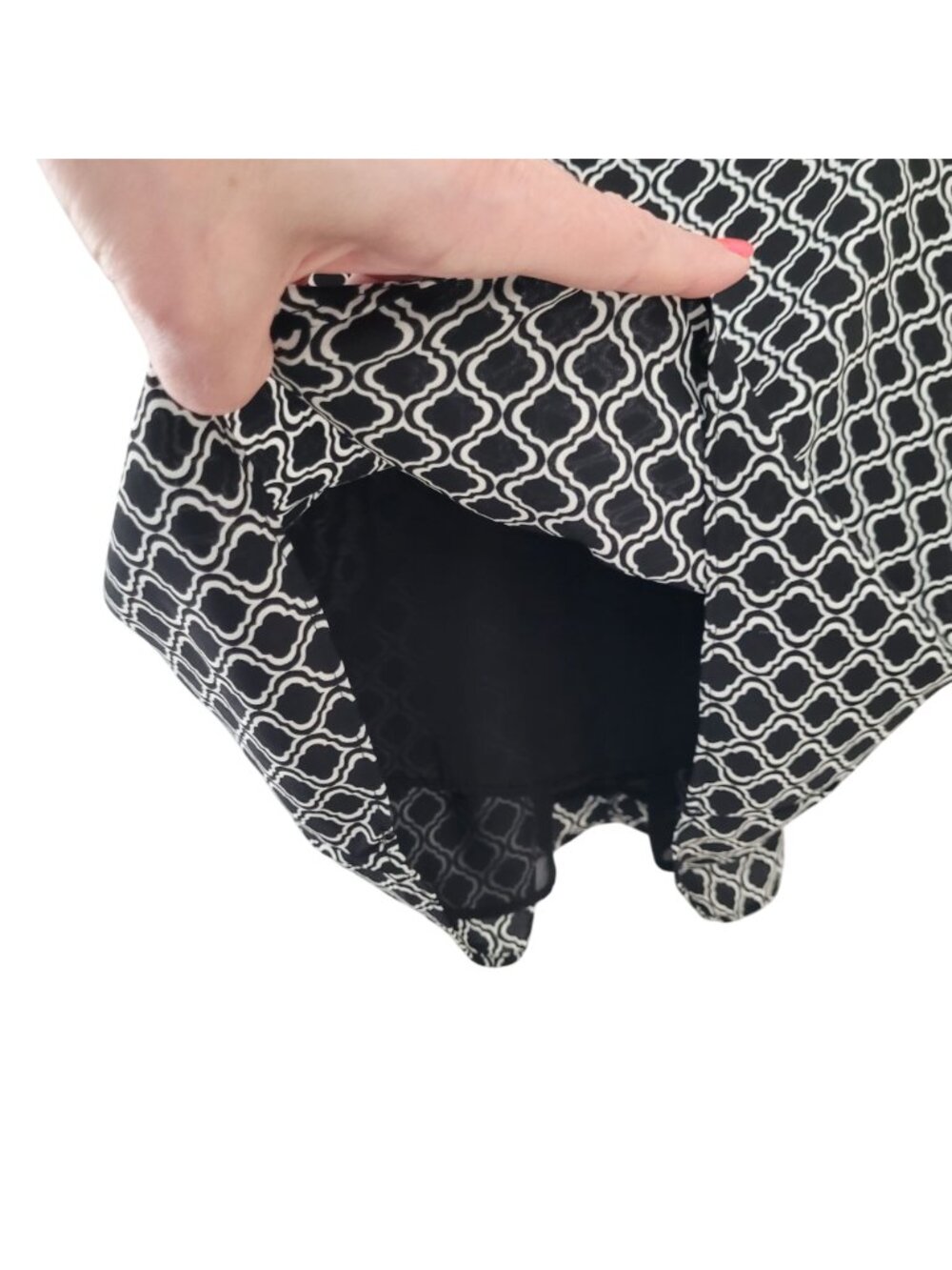 Gievergate Geometric Print Racerback Cami Womens Size S/M Black White Y2K - Picture 6 of 9